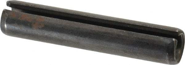 Made in USA - 1/2" Diam x 2-1/2" Long Slotted Spring Pin - Grade 1070-1090 Alloy Steel, Black Oxide Finish - Exact Industrial Supply