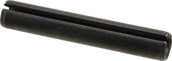 Made in USA - 1/2" Diam x 3" Long Slotted Spring Pin - Grade 1070-1090 Alloy Steel, Black Oxide Finish - Exact Industrial Supply