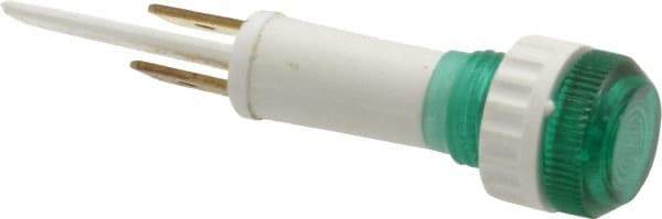 ACI - 24 V Green Lens Indicating Light - Round Lens, Blade Connector, 52.6" OAL x 13.5" Wide - Exact Industrial Supply