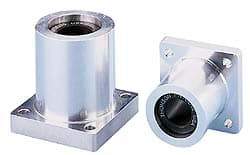 Thomson Industries - 0.503" ID, 1,940 Lb Static Load Capacity, Twin Flanged Mounted Linear Bearing - Exact Industrial Supply