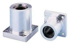 Thomson Industries - 0.754" ID, 3,800 Lb Static Load Capacity, Twin Flanged Mounted Linear Bearing - Exact Industrial Supply