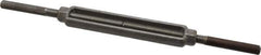 Made in USA - 2,200 Lb Load Limit, 1/2" Thread Diam, 6" Take Up, Steel Stub & Stub Turnbuckle - 7-1/2" Body Length, 3/4" Neck Length, 14" Closed Length - Exact Industrial Supply