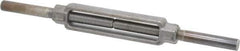 Made in USA - 5,200 Lb Load Limit, 3/4" Thread Diam, 6" Take Up, Steel Stub & Stub Turnbuckle - 8-1/4" Body Length, 1-1/16" Neck Length, 16" Closed Length - Exact Industrial Supply