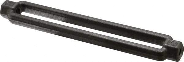 Made in USA - 1,200 Lb Load Limit, 3/8" Thread Diam, 3/8" Take Up, Steel Turnbuckle Body Turnbuckle - 7-1/8" Body Length, 9/16" Neck Length, 13" Closed Length - Exact Industrial Supply