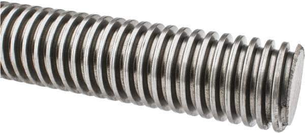 Keystone Threaded Products - 1-1/2-4 Acme, 3' Long, Low Carbon Steel General Purpose Acme Threaded Rod - Oil Finish Finish, Right Hand Thread, 2G Fit - Exact Industrial Supply