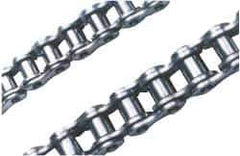 U.S. Tsubaki - 1/4" Pitch, ANSI 25, Single Strand Roller Chain - 1,050 Lb. Capacity, 10 Ft. Long, 0.13" Roller Diam, 1/8" Roller Width - Exact Industrial Supply