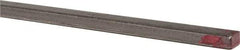 Made in USA - 36" Long x 1/8" High x 3/16" Wide, Mill Key Stock - W-1 (Water Hardening) Tool Steel - Exact Industrial Supply