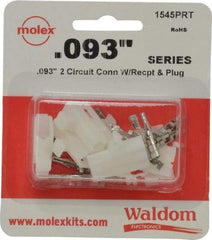 Molex - 2 Circuit, 2 AWG, 0.093 Inch Pin Diameter, Modular Receptacle Plug Connector Package - RoHS Compliant - Exact Industrial Supply