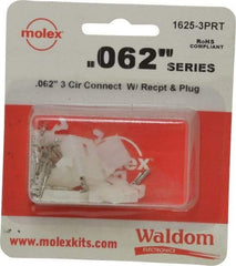 Molex - 3 Circuit, 3 AWG, 0.062 Inch Pin Diameter, Modular Receptacle Plug Connector Package - RoHS Compliant - Exact Industrial Supply