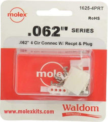 Molex - 4 Circuit, 4 AWG, 0.062 Inch Pin Diameter, Modular Receptacle Plug Connector Package - RoHS Compliant - Exact Industrial Supply