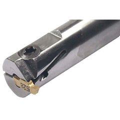 Iscar - GEHIM, Internal, Right Hand, 0.098" Max Depth of Cut, 0.031 to 0.075" Groove Width, Indexable Grooving Tool Holder - GEPI Insert Compatibility, 3/8" Shank Width, 5" OAL, Through Coolant - Exact Industrial Supply