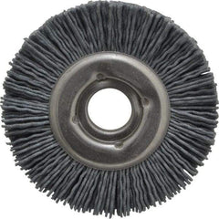 Osborn - 3" OD, 5/8" Arbor Hole, Crimped Nylon Wheel Brush - 1/2" Face Width, 5/8" Trim Length, 20,000 RPM - Exact Industrial Supply