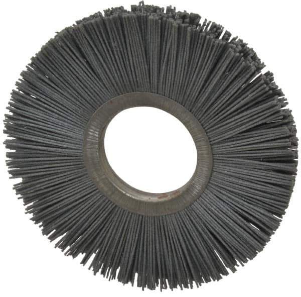 Osborn - 6" OD, 2" Arbor Hole, Crimped Nylon Wheel Brush - 1/2" Face Width, 1-5/8" Trim Length, 5,500 RPM - Exact Industrial Supply