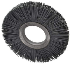 Osborn - 6" OD, 2" Arbor Hole, Crimped Nylon Wheel Brush - 1/2" Face Width, 1-5/8" Trim Length, 5,500 RPM - Exact Industrial Supply