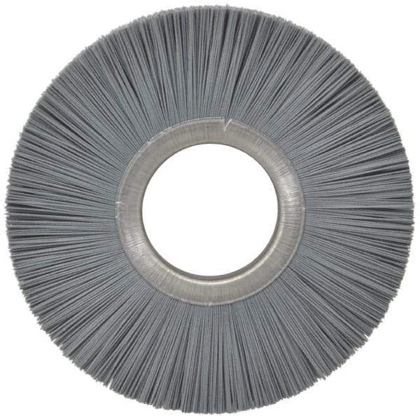 Osborn - 6" OD, 2" Arbor Hole, Crimped Nylon Wheel Brush - 1/2" Face Width, 1-5/8" Trim Length, 5,500 RPM - Exact Industrial Supply