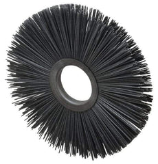 Osborn - 8" OD, 2" Arbor Hole, Crimped Nylon Wheel Brush - 1/2" Face Width, 2-5/8" Trim Length, 5,500 RPM - Exact Industrial Supply