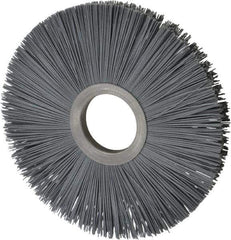 Osborn - 8" OD, 2" Arbor Hole, Crimped Nylon Wheel Brush - 1/2" Face Width, 2-5/8" Trim Length, 5,500 RPM - Exact Industrial Supply