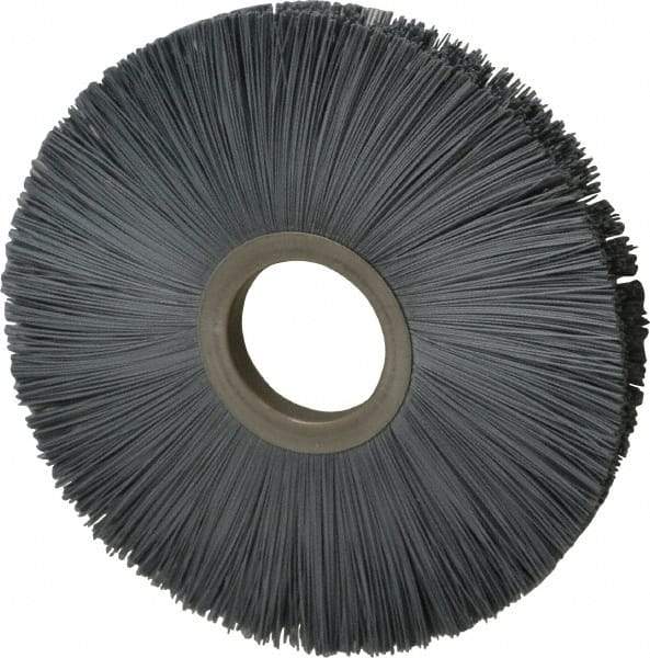 Osborn - 8" OD, 2" Arbor Hole, Crimped Nylon Wheel Brush - 1/2" Face Width, 2-5/8" Trim Length, 5,500 RPM - Exact Industrial Supply