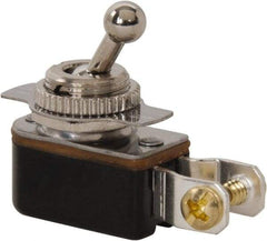 GC/Waldom - SPST Medium Duty On-Off Toggle Switch - Screw Terminal, Ball Toggle Actuator, 125 VAC at 6 A & 250 VAC at 3 A - Exact Industrial Supply