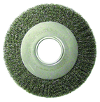 8" Diameter - 2" Arbor Hole - Crimped Steel Wire Straight Wheel - Exact Industrial Supply