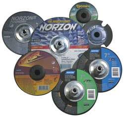 Norton - Depressed-Center Wheels Wheel Diameter (Inch): 9 Wheel Thickness (Inch): 1/4 - Exact Industrial Supply