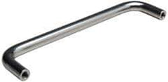 Amatom Electronic Hardware - 3-3/16" Long x 7/8" High, Round Handle - Clear Passivated, Stainless Steel, 3" Center to Center - Exact Industrial Supply