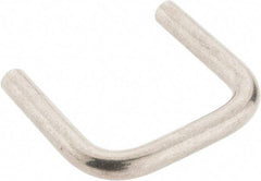 Amatom Electronic Hardware - 1-5/32" Long x 1" High, Round Handle - Clear Passivated, Stainless Steel, 1" Center to Center - Exact Industrial Supply