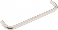 Amatom Electronic Hardware - 3-3/16" Long x 3/4" High, Round Handle - Clear Passivated, Stainless Steel, 3" Center to Center - Exact Industrial Supply