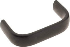 Amatom Electronic Hardware - 2-25/32" Long x 0.63" Wide x 1-1/2" High, Oval Handle - Black Oxide Finish, Stainless Steel, 2-1/2" Center to Center - Exact Industrial Supply