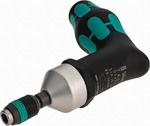 Wera - 1 Piece, 25 to 55 In/Lb, Preset Torque Limiting Screwdriver - 1/4" Drive - Exact Industrial Supply