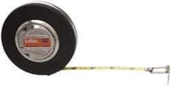 Lufkin - 164' x 10mm Yellow Blade Tape Measure - 1/8" & 1 cm Graduation, B8 Graduation Style, Black Case - Exact Industrial Supply