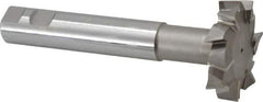 Interstate - 2-1/2" Cut Diam, 5/8" Cut Width, 23mm Neck Diam, 1" Shank Diam, 6-5/8" OAL, M42 Cobalt T-Slot Cutter - Staggered Teeth, 12 Teeth - Exact Industrial Supply