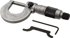 TESA Brown & Sharpe - 0 to 1" Range, 0.0001" Graduation, Mechanical Outside Micrometer - Friction Thimble, Accurate to 0.004mm - Exact Industrial Supply