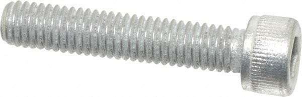 Value Collection - #10-32 UNF Hex Socket Drive, Socket Cap Screw - Alloy Steel, Zinc-Plated Finish, Fully Threaded, 1" Length Under Head - Exact Industrial Supply