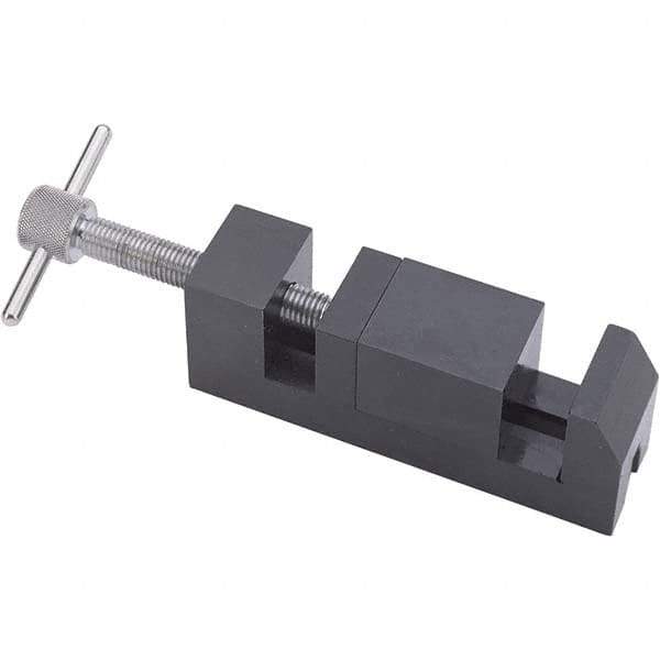 TESA Brown & Sharpe - 7/8" Jaw Width, 1-15/16" Jaw Opening Capacity, 7/8" Jaw Height, Toolmaker's Vise - Flat Jaw, 1-1/8" OAH - Exact Industrial Supply