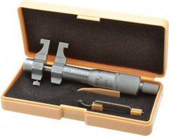 Mitutoyo - 1 to 2 Inch Range, Carbide Satin Chrome Coated, Mechanical Inside Caliper Micrometer - 0.001 Inch Graduation, 0.0003 Inch Accuracy - Exact Industrial Supply