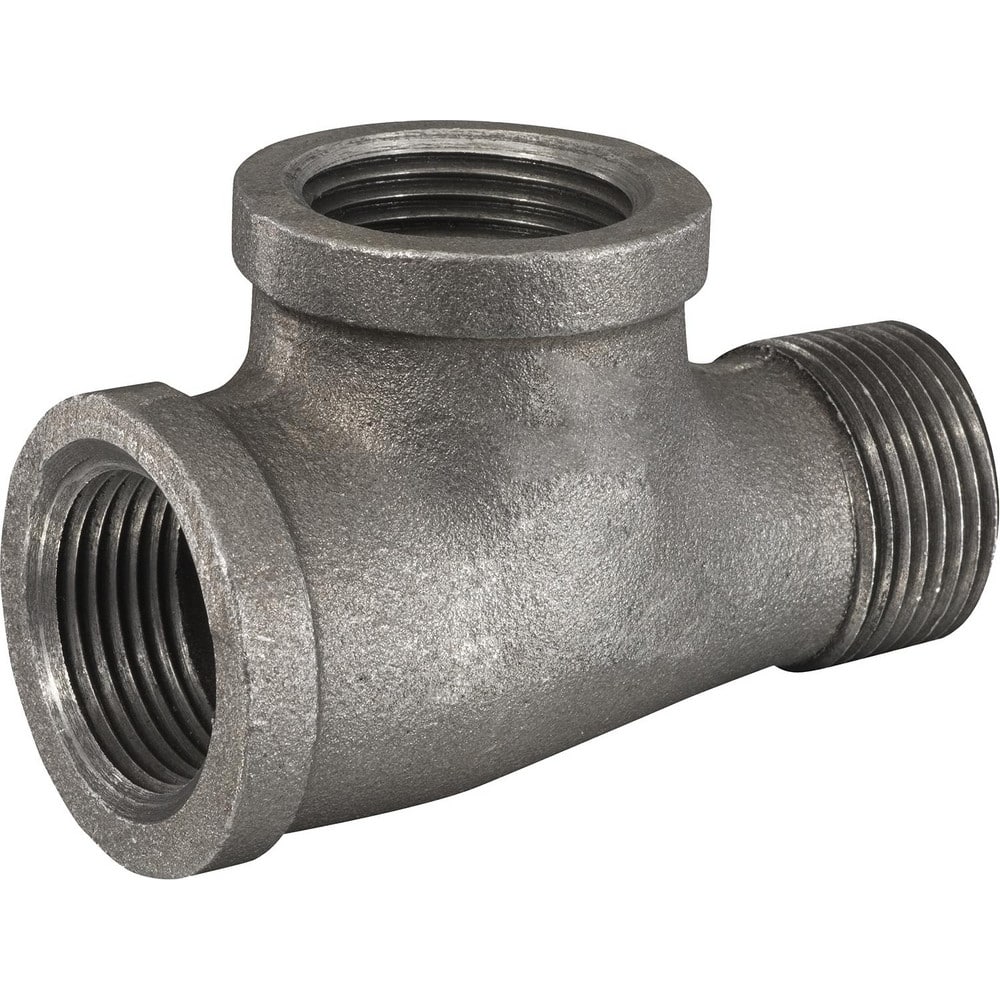 Black Pipe Fittings; Fitting Type: Run Tee; Fitting Size: 1-1/4″; Material: Malleable Iron; Finish: Black; Fitting Shape: Tee; Thread Standard: NPT; Connection Type: Threaded; Lead Free: No; Standards: ASME ™B1.2.1;  ™ASME ™B16.3;  ™UL Listed
