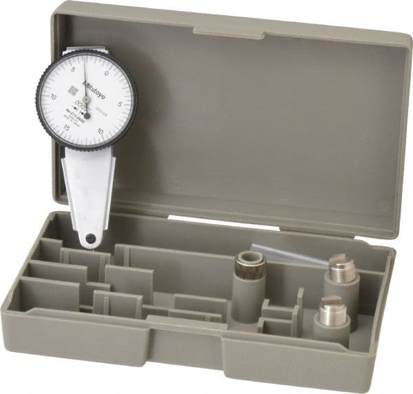 Mitutoyo - 0 to 0.03", 0.000500" Graduation, Horizontal Dial Test Indicator - Exact Industrial Supply