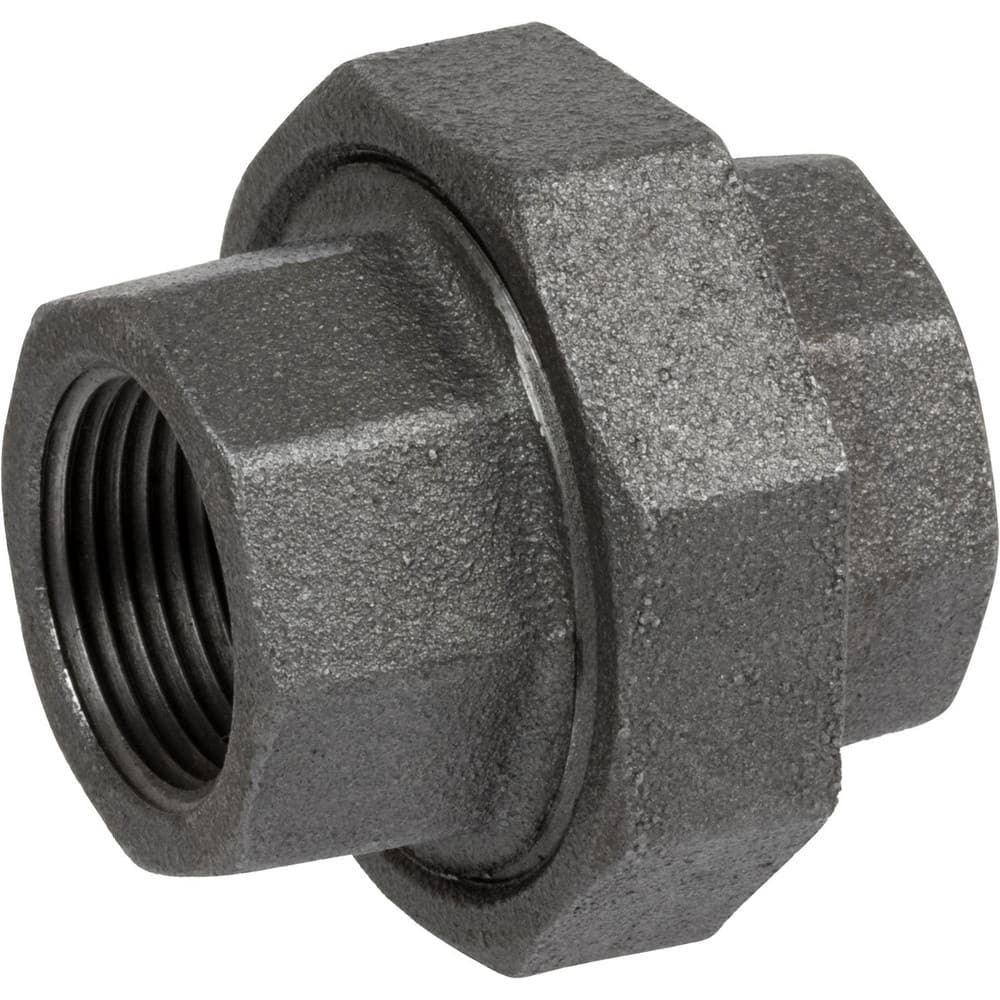Black Pipe Fittings; Fitting Type: Union; Fitting Size: 3/8″; Material: Malleable Iron; Finish: Black; Fitting Shape: Straight; Thread Standard: NPT; Connection Type: Threaded; Lead Free: No; Standards:  ™ASME ™B1.2.1; ASTM ™A197;  ™ASME ™B16.39;  ™UL ™Li