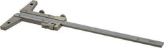 Mitutoyo - 0 to 150mm Measurement Range, 260mm Rule Length, 4 Inch Base Length, Vernier Depth Gage - 0.02mm Graduation, Accurate to 0.03mm, Stainless Steel, Satin Chrome Coated - Exact Industrial Supply