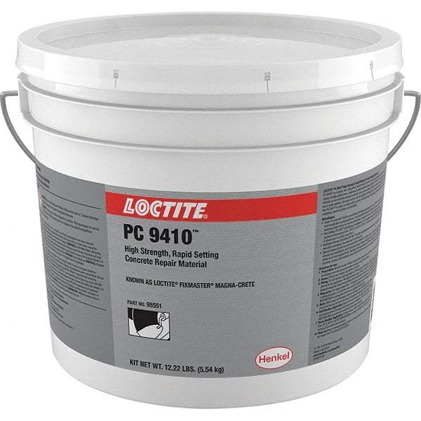 Loctite - 1 Gal Pail Gray Magnesium Phosphate Filler/Repair Caulk - 2000°F Max Operating Temp, 10 min Tack Free Dry Time, 1 to 2 hr Full Cure Time, Series 135 - Exact Industrial Supply