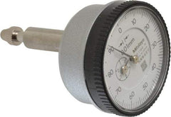 Mitutoyo - 5mm Range, 0-100 Dial Reading, 0.01mm Graduation Dial Drop Indicator - 1.5354" Dial, 1mm Range per Revolution, 0.016mm Accuracy - Exact Industrial Supply
