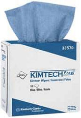 Kimtech - Dry Clean Room/Lab/Critical Task Wipes - Pop-Up, 16-3/4" x 8-3/4" Sheet Size, Blue - Exact Industrial Supply