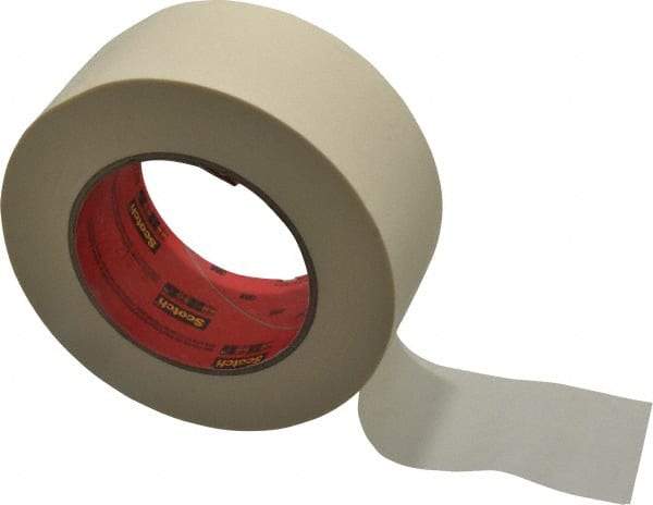 3M - 2" Wide x 60 Yd Long Tan Paper Masking Tape - Series 213, 6 mil Thick, 27 In/Lb Tensile Strength - Exact Industrial Supply