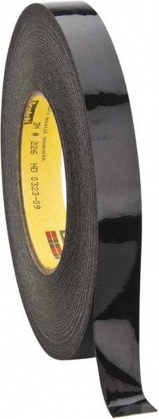 3M - 3/4" Wide x 60 Yd Long Black Crepe Paper Masking Tape - Series 226, 10.6 mil Thick, 34 In/Lb Tensile Strength - Exact Industrial Supply