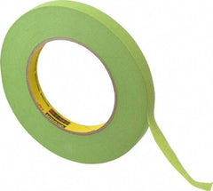 3M - 1/2" Wide x 60 Yd Long Green Paper Masking Tape - Series 401+/233+, 6.7 mil Thick, 25 In/Lb Tensile Strength - Exact Industrial Supply