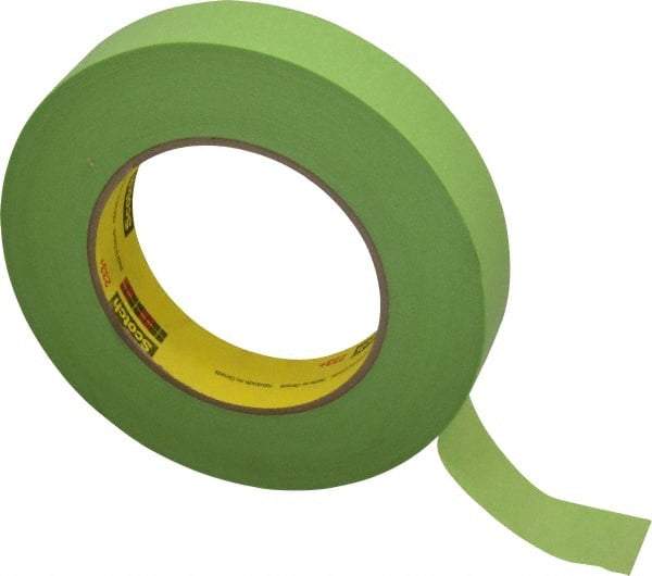 3M - 1" Wide x 60 Yd Long Green Paper Masking Tape - Series 401+/233+, 6.7 mil Thick, 25 In/Lb Tensile Strength - Exact Industrial Supply