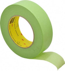 3M - 1-1/2" Wide x 60 Yd Long Green Paper Masking Tape - Series 401+/233+, 6.7 mil Thick, 25 In/Lb Tensile Strength - Exact Industrial Supply