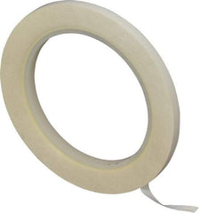 3M - White Solid Color Vinyl Tape - 1/4" Wide x 108' Long x 5.2 mil Thick, General Traffic - Exact Industrial Supply