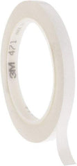 3M - White Solid Color Vinyl Tape - 3/8" Wide x 108' Long x 5.2 mil Thick, General Traffic - Exact Industrial Supply